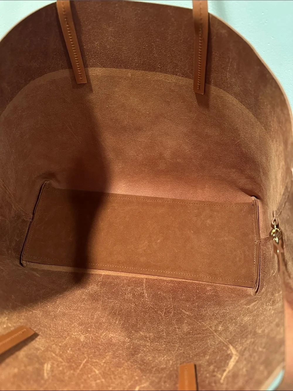 Ann Mashburn Large Camel Leather Soft Tote